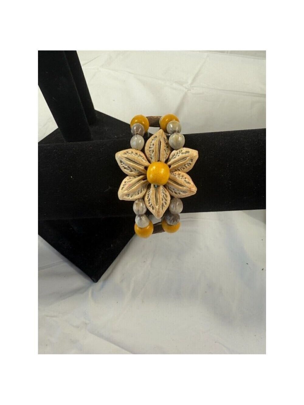 Vintage Handmade Flower Pod Boho Bracelet